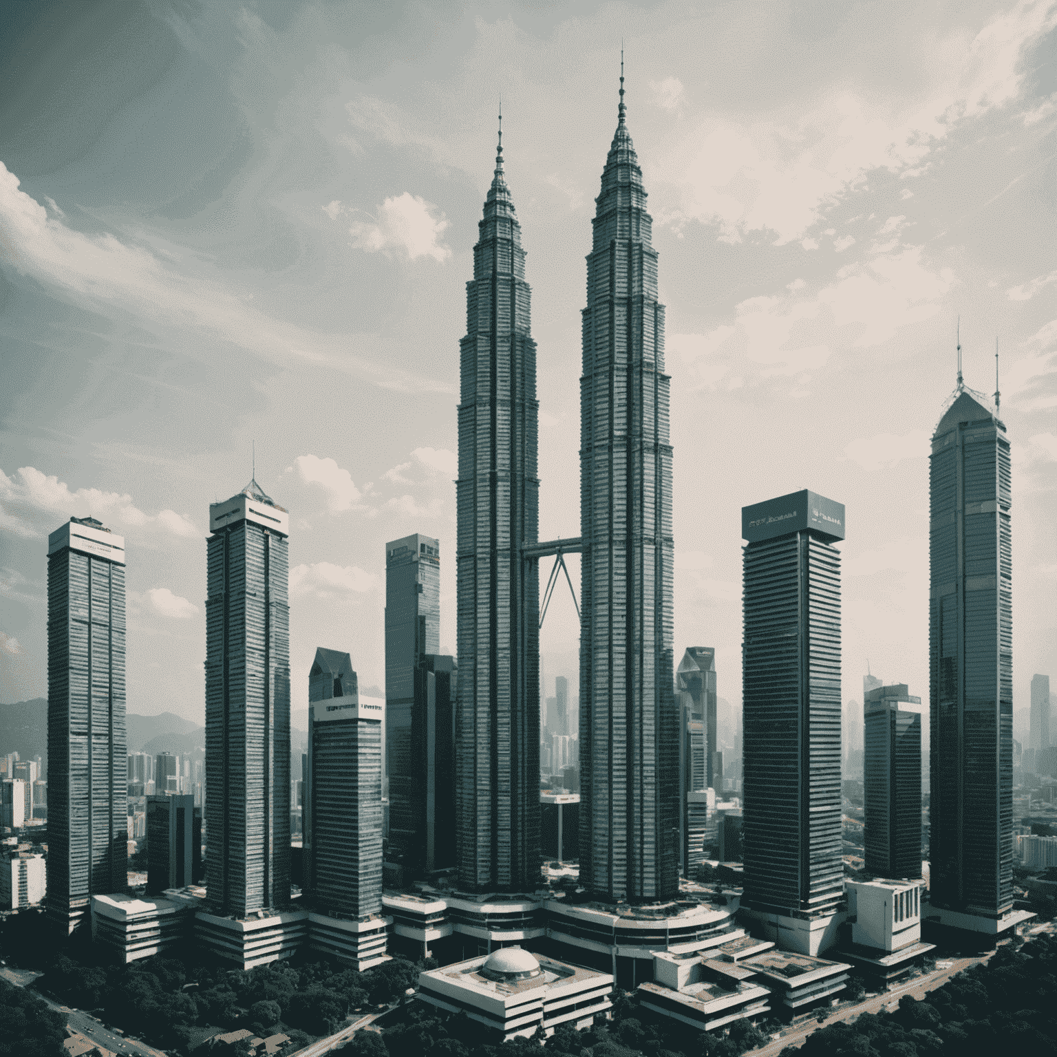 Graph showing economic growth in Kuala Lumpur since the construction of Petronas Twin Towers